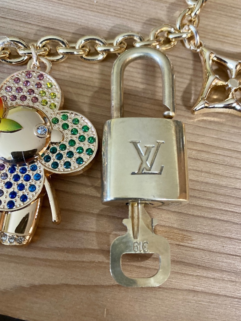 Louis Vuitton Padlock & Key Set #319 + Free Gift Charm